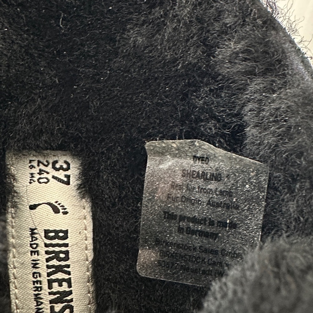 Birkenstock NWOB Boston Shearling Clogs Black, 6-6.5 (37) - Picture 12 of 12